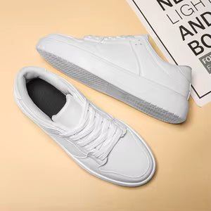 Minimalist All-White Casual Sneakers — Comfort and Versatile Style